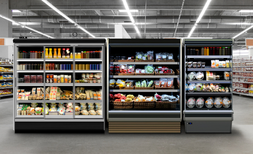 Commercial,Refrigerators,Different,Types,Of,Fridges.,Photo,,Mock-Up,,Planogram.,Juice, Display Refrigerator Stock